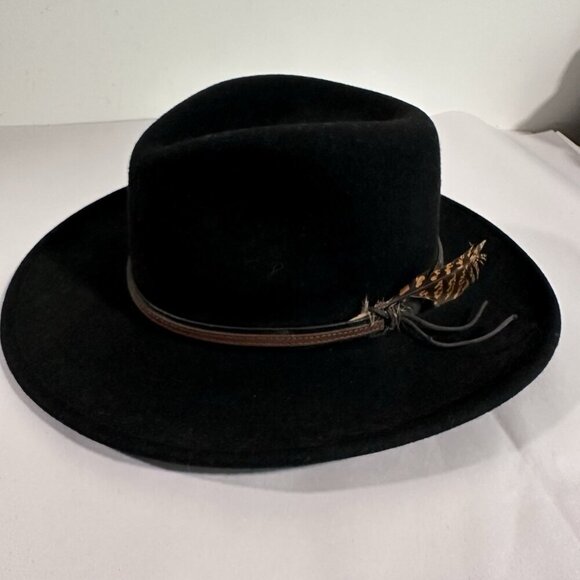 Black Creek Hat size L Wool Dark Brown Crushable Water Repellent Western Classic - Picture 1 of 10